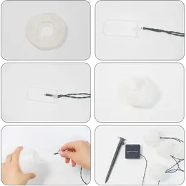 lqwell LQWELL® Solar Lichterkette Lampions Aussen, Solar Laternen 8M 30LED 2 Modi, Wasserdicht Solar Hängelampe Gartendeko Warmweiß für Balkon, Hochzeit, Hof, Party, Weihnachten Deko (2er)