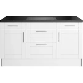 kochstation Kücheninsel KS-Ahus 160 cm schwarz-weiß