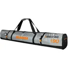 BRUBAKER Skitasche Carver Tec Pro Ski Tasche - Silber Orange (Skibag für Skier und Skistöcke, 1-tlg., reißfest und schnittfest), gepolsterter Skisack mit Zipperverschluss orange|silberfarben 190 cm x 26 cm x 17 cm