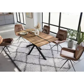 MASSIVMOEBEL24.DE Mango 180 x 74 x 90 cm natur lackiert/schwarz