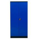 PROREGAL Stahlschrank Bee | HxBxT 195x92x42 cm | Anthrazit-Blau