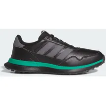 adidas S2G 26 LEATHER SPIKELESS GOLFSCHUH - Core Black / Grey Four / Court Green - 43 1/3