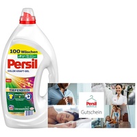 10 € Persil Service Gutschein - Textilreinigung via Paketversand & Persil Color Kraft-Gel (100 WL), Flüssigwaschmittel mit Tiefenrein Technologie, Colorwaschmittel