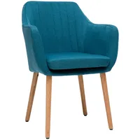 Miliboo 41980 Akzentstuhl Sessel skandinavisch Blaugrün und Füße aus