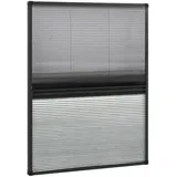 vidaXL Insektenschutz-Plissee für Fenster 80 x 100 cm Grau