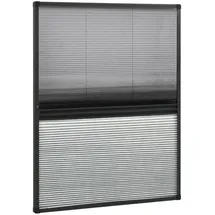 vidaXL Insektenschutz-Plissee für Fenster 80 x 100 cm Grau