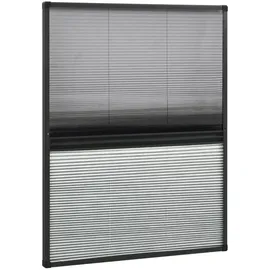 vidaXL Insektenschutz-Plissee für Fenster 80 x 100 cm Grau