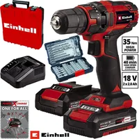 Einhell TC-CD 18/35 Li inkl. 2 x 2 Ah + Koffer + 39-tlg. Zubehör