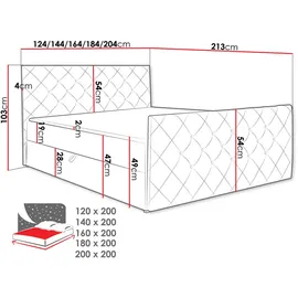 Mirjan24 Malaga 180 x 200 cm H3 Beige