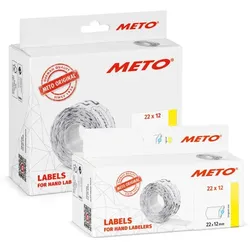 Meto Etiketten 22x12 mm (weiß/ tiefkühl)