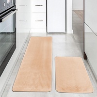 LY4U 2 Teilige Küchenmatten Teppich Set, rutschfeste TRP Backing Standmatte, Waschbare Saugfähige Weiche Mikrofaser Bereich Teppiche, 50x80+50x160cm