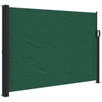 VidaXL Seitenmarkise Ausziehbar Dunkelgrün 140x300 cm