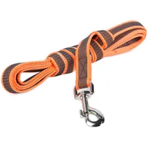 Julius K-9 IDC Color & Gray gumierte Leine, 20 mm x 3 m mit Schlaufe, Orange-Grau
