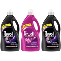 PERWOLL Flüssig-Set 3x 80 Waschladungen (240WL) 2x Black & 1x Color Blütenrausch, Feinwaschmittel-Set reinigt sanft und erneuert Farben und Fasern, mit Dreifach-Renew-Technologie