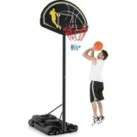 Costway Basketballständer 130-305 cm höhenverstellbar, Basketballkorb Outdoor mit Rädern
