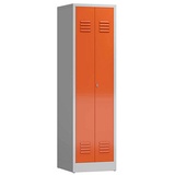 Classix Spind feuerrot, lichtgrau X-510704, 1 Schließfach 50,0 x 50,0 x 180,0 cm