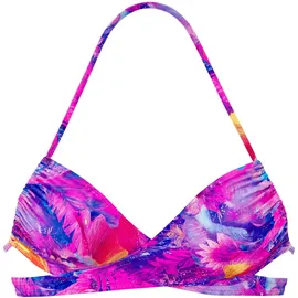 VENICE BEACH Bikini-Top Damen Lila/Mehrfarbig 38 Cup A/B