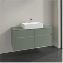 Villeroy & Boch Collaro Waschtischunterschrank C128B0AF 120x54,8x50cm, Waschtisch mittig, LED-Beleuchtung 8,8 W, soft green