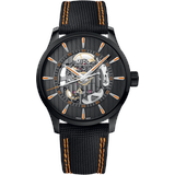 Mido Multifort Skeleton Vertigo M038.436.37.051.00 Sonderangebot - schwarz,skelettiert,Ziernaht orange - 42mm