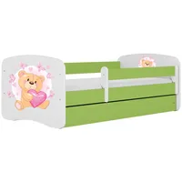 Raumhirsch furniture Kinderbett, Grün, Holzwerkstoff, Holzwerkstoff, 1 Schubladen, 80x180