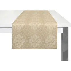 Tischläufer ADAM "Romantic Puligny Light" Gr. 1, beige, B:50cm L:150cm, Bio-Baumwolle, Tischdecken