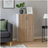 Hti-Living Nina 60 x 30,5 x 115 cm Weiß-Artisaneiche / Blau