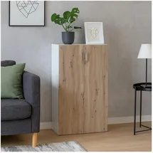Hti-Living Nina 60 x 30,5 x 115 cm Weiß-Artisaneiche / Blau