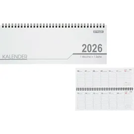 Stylex Stykex Schreibtischquerkalender 2026, 32 Blatt