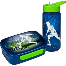 Lunchbox »Brotzeitdose & Trinkflasche, Team Player«, (Set, 2 tlg.), mit Trinkflasche, Gr. , Team Player, , 27143512-0