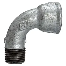Riegler Bogen 1a, kurz, 90°, IG/AG, Rp/R 1/2, schwarzer Temperguss