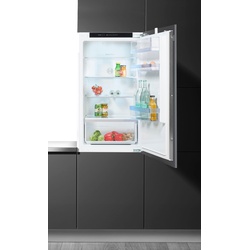 E (A bis G) BOSCH Einbaukühlschrank „KIR31VFE0“ Kühlschränke Gr. Rechtsanschlag, silberfarben (weiß) Einbaukühlschränke ohne Gefrierfach