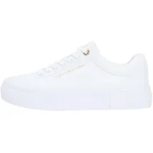 Tommy Hilfiger TH FOXING PLATFORM CANVAS Damen Weiß 36