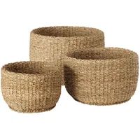Boltze 3er Set Korb Sophy aus Seegras, Ø30-45 x