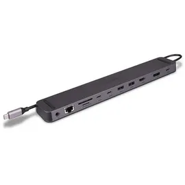 Lindy 43392 DST-Mini XT 810, USB C Laptop Mini Dockingstation mit 8K-Unterstützung bei einem Display und 4K60 bei 2 Displays & 100W