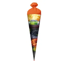 ROTH Schultüte No Limit Auto-Rennen 70 cm groß - rund Rot(h)-Spitze Filzverschluss - Action Car Race