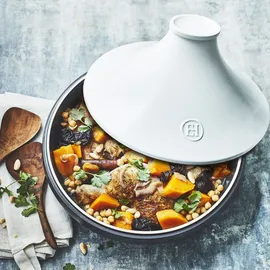 Emile Henry Delight Tajine 33 cm schwarz/weiß
