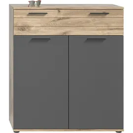 INOSIGN Riga 90 x 0 x 0 cm 2 Türen, 1 Schubkasten, 4 Einlegeböden, 5 Fächer grau