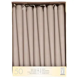 Papstar Leuchterkerzen 25 cm greige 100 St.
