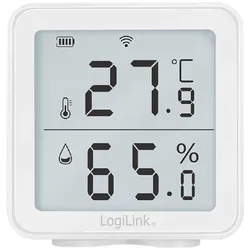 LogiLink Wi-Fi Smart Thermo-Hygrometer Temperatur und Luftfeuchtigkeit Überwachen