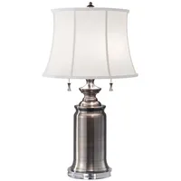 Elstead Lighting Tischleuchte Beistelllampe Nachttischleuchte Stahl Nickel H 68,6