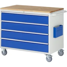 Rau Montagewagen Holz 1145x650x975 mm blau