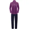 Hausanzug COMTESSA, Damen, Gr. 40/42, lila (beere), 80% Baumwolle, 20% Polyester, Langarm, Homewear-Sets Freizeitanzug Hausanzug