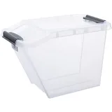 Plast Team Aufbewahrungsbox 58 l 1-tlg. Grau/Transparent
