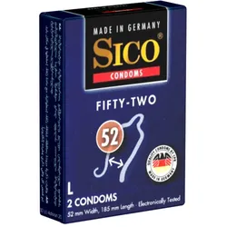 Size «Fifty-Two» Kondome nach Maß, Größe L (52mm) (2 Kondome)
