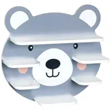 KESPER Kinderregal Bär 45 x 42 x 12 cm MDF grau