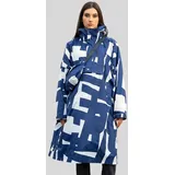 RAINREBEL Regenponcho ARCTIC mit verstellbarer Kapuze blau|weiß