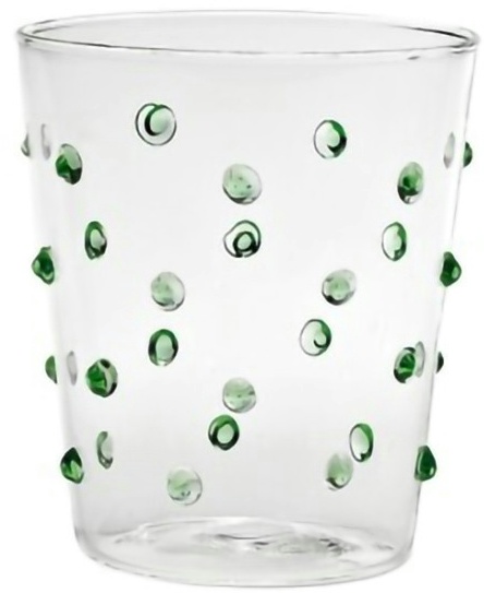 Zafferano Party grüner Glasbecher 45 cl Set mit 6 Glasteilen