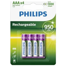 Philips Rechargeable AAA 950 mAh 4 St.