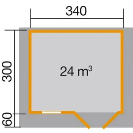 Weka Kempten 3,40 x 3,00 m natur