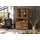 Massivmoebel24 Vitrine Akazie 98 x 40 x 180 cm Beige